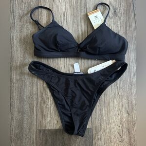 NWT Billabong Black Sol Searcher Bikini Top (M) and Hike Bottom (M)